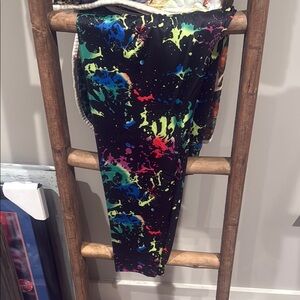 Colorful Splatter Print Leggings
